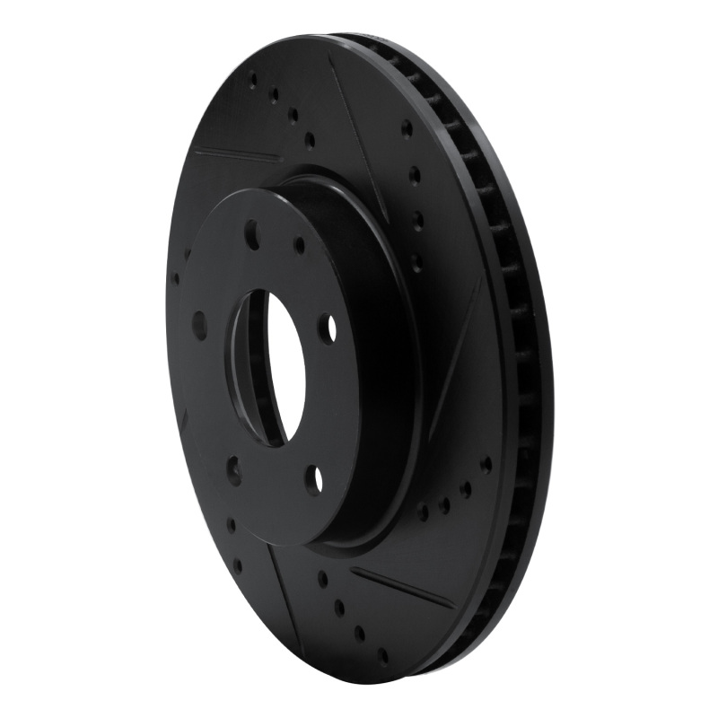 Mazda CX-3 Brake Rotor (1) - Front Right - R1 Concepts - Drilled & Slotted - Black - `14-`24